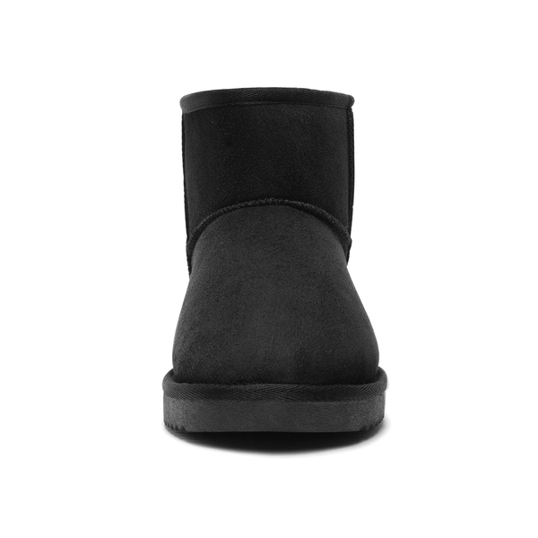 Women's Patterned Winter Ankle Snow Boots - BLACK - 3