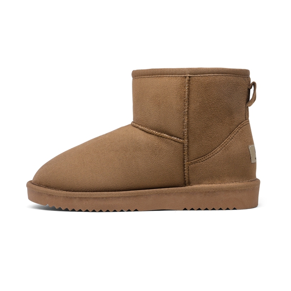 Faux Fur Ankle Snow Boots - CAMEL - 1