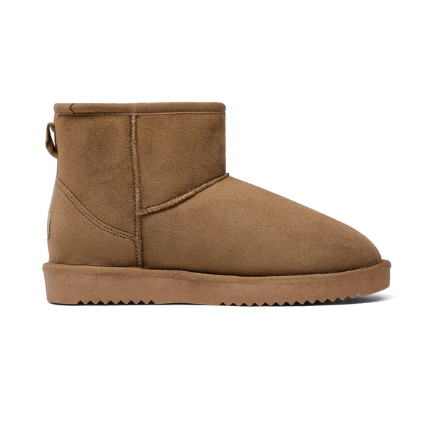 Faux Fur Ankle Snow Boots - CAMEL - 2