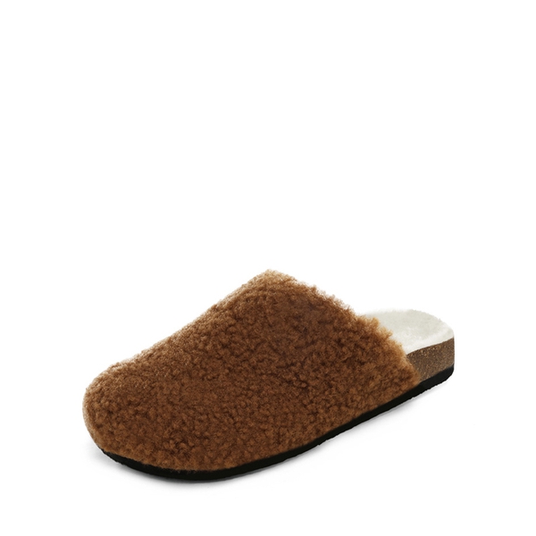Indoor & Outdoor Cork Fuzzy Slippers - CAMEL -  0