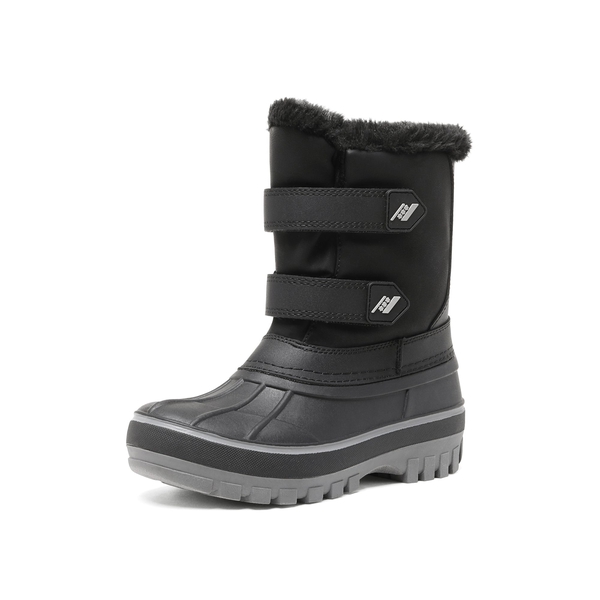 Kids Ankle Waterproof Snow Boots - BLACK -  0