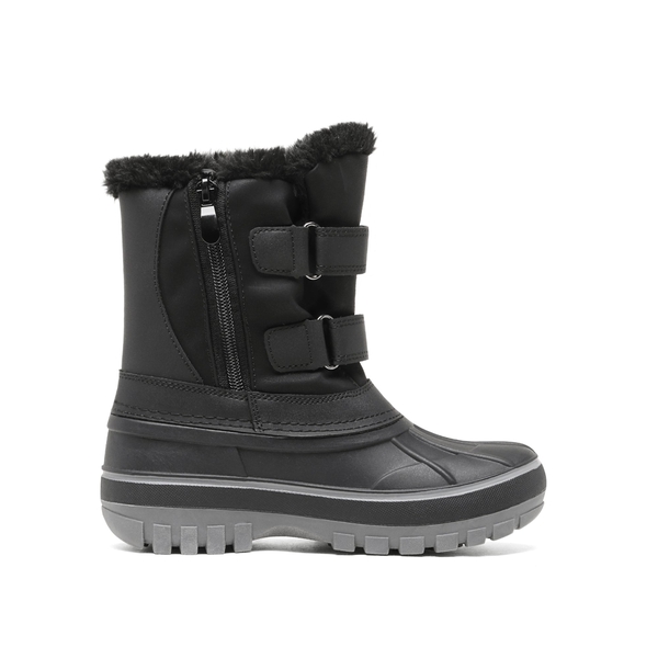 Kids Ankle Waterproof Snow Boots - BLACK - 2