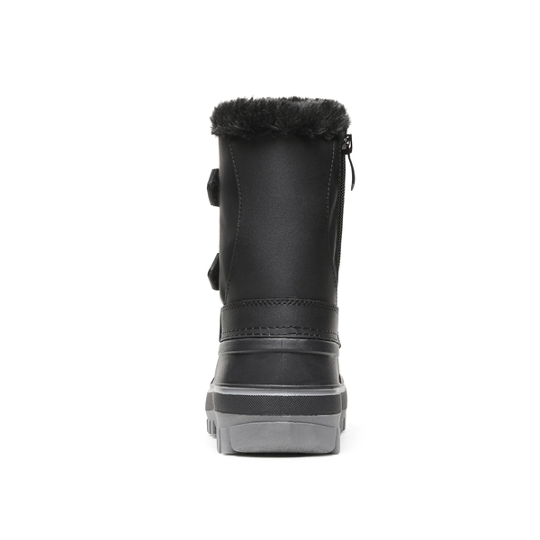 Kids Ankle Waterproof Snow Boots - BLACK - 4