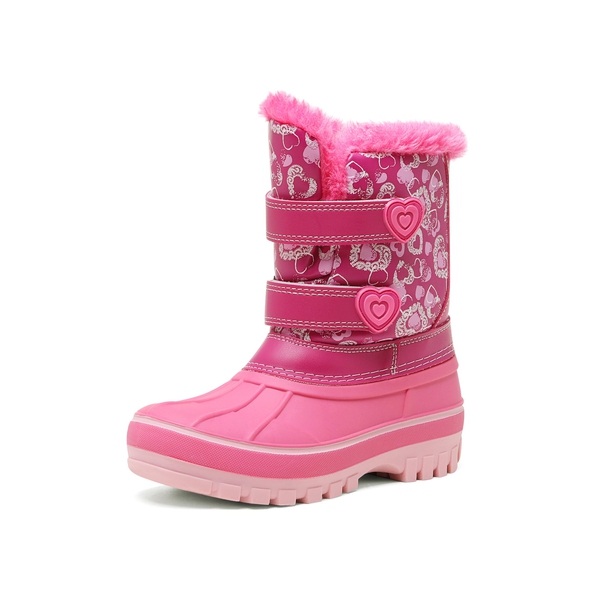 Kids Ankle Waterproof Snow Boots - PINK -  0