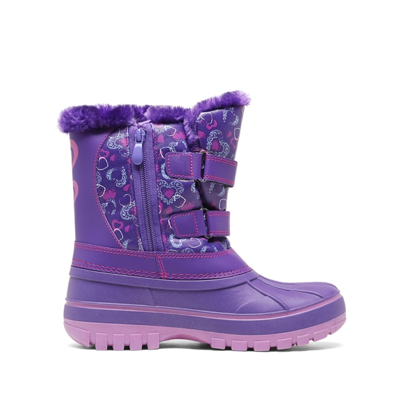 Kids Ankle Waterproof Snow Boots - PURPLE - 2