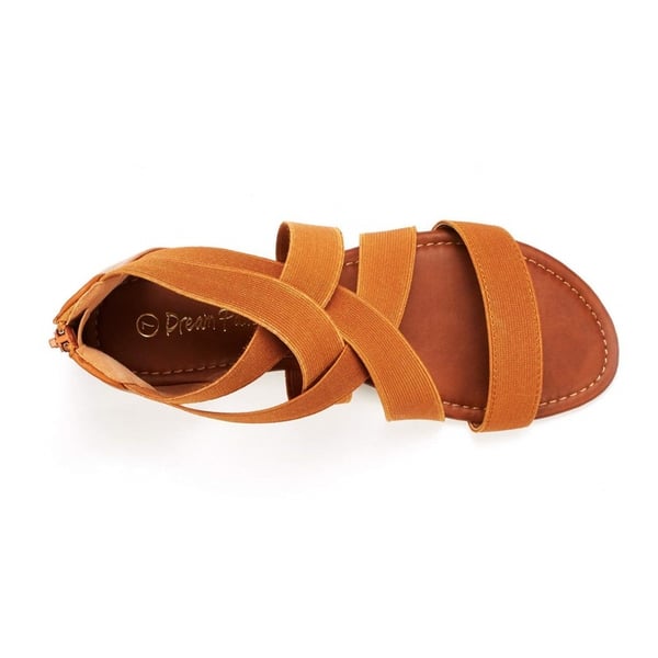 Ankle Strap Elastic Sandals - TAN - 3
