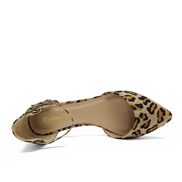 Ankle Strap Ballet Flats - LEOPARD - 3