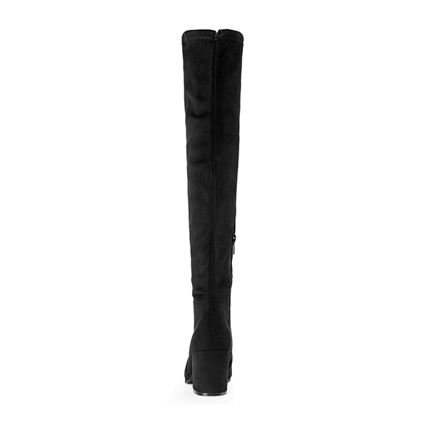 Over the knee Block Heel Boots - BLACK - 4