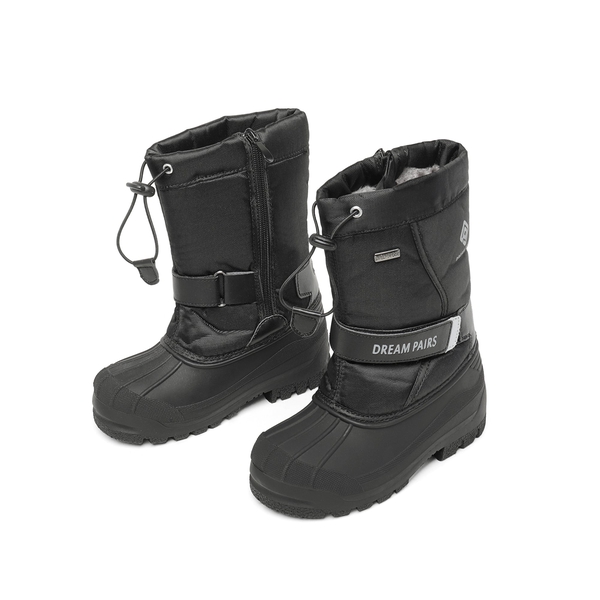 Mid Calf Girls & Boys Waterproof Snow Boots - BLACK - 5