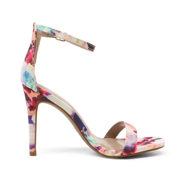 Ankle Strap Stiletto High Heel Sandals - FLORAL - 1