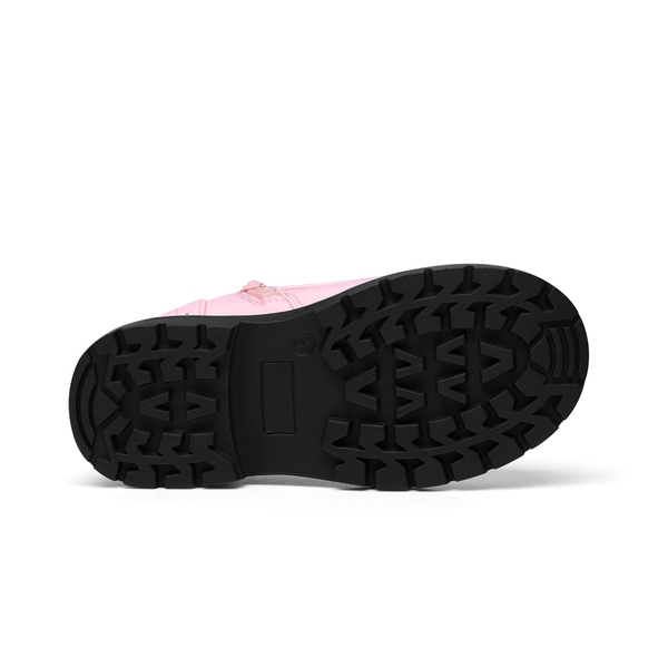 Boys Girls Combat Ankle Boots - PINK - 4