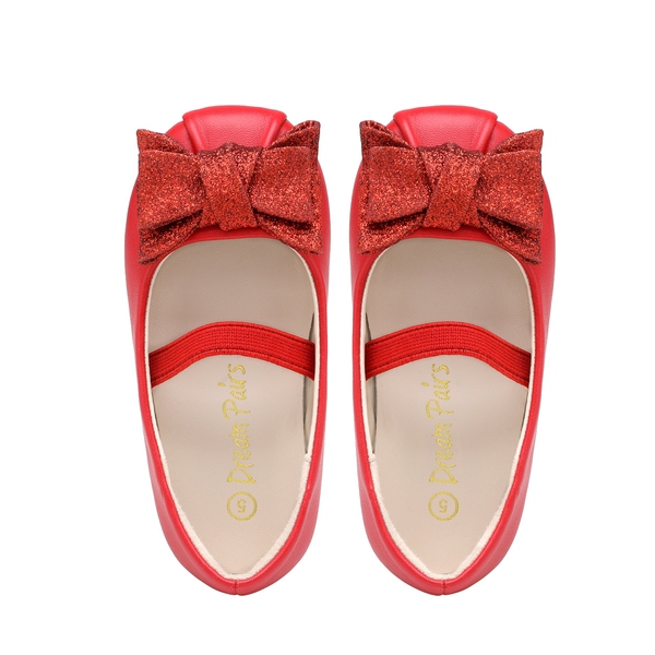 Girl's Ballet Mary Jane Flats - RED - 3