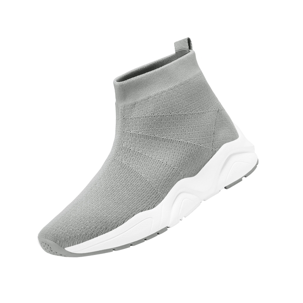 Boys Girls High Top Sock Shoes - GREY -  0