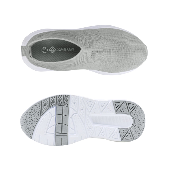 Boys Girls High Top Sock Shoes - GREY - 4
