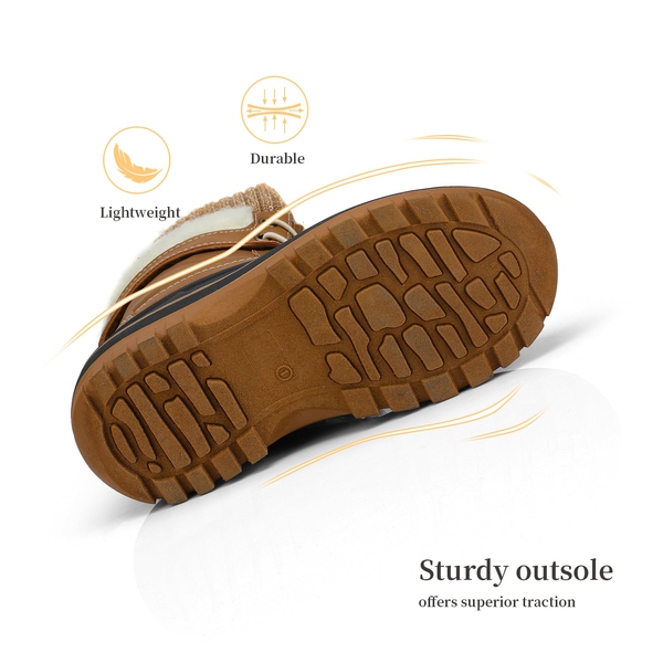 Insulated Snow Kids Waterproof Boots - TAN - 4