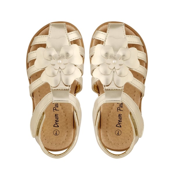 Toddler Girls Closed-Toe Sandals - GOLD - 5