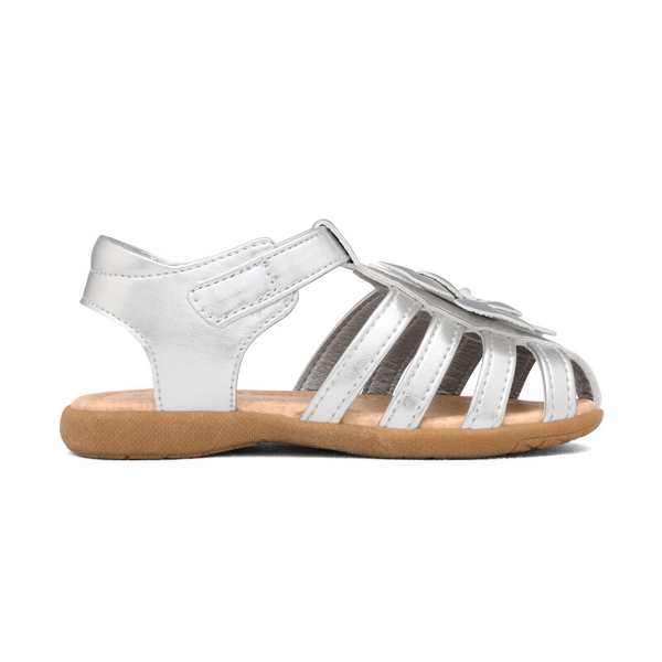 Toddler Girls Closed-Toe Sandals - SILVER - 1