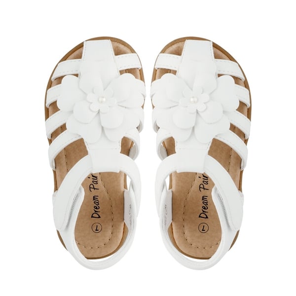 Toddler Girls Closed-Toe Sandals - WHITE - 5