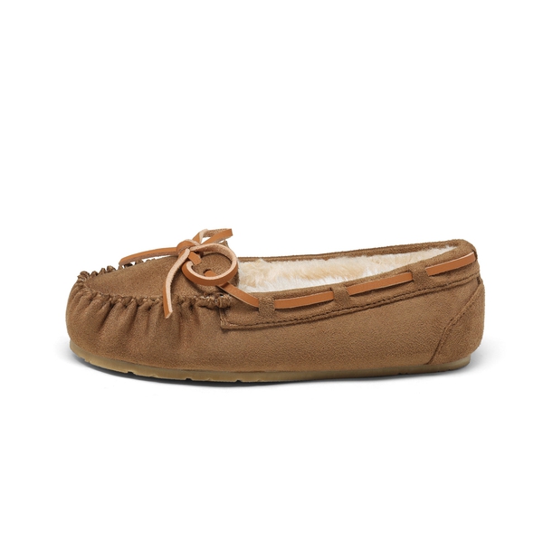 Boys & Girls Faux Fur Slippers - CHESNUT - 1