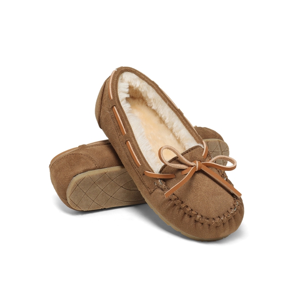 Boys & Girls Faux Fur Slippers - CHESNUT - 4
