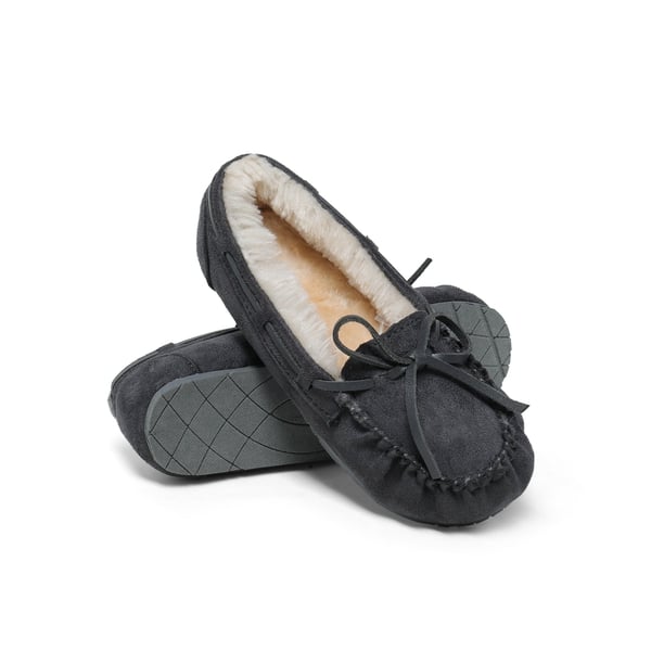 Boys & Girls Faux Fur Slippers - GREY - 4