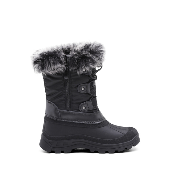 Kids Waterproof Warm Snow Boots - BLACK - 2