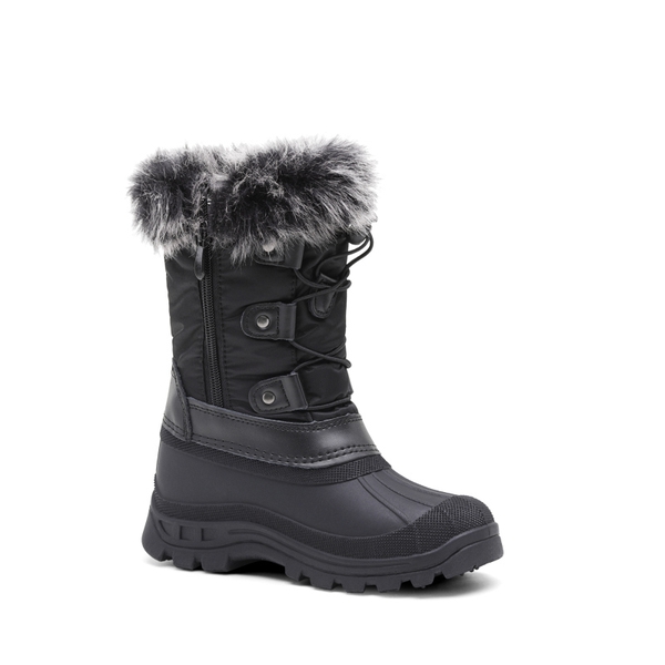 Kids Waterproof Warm Snow Boots - BLACK - 3