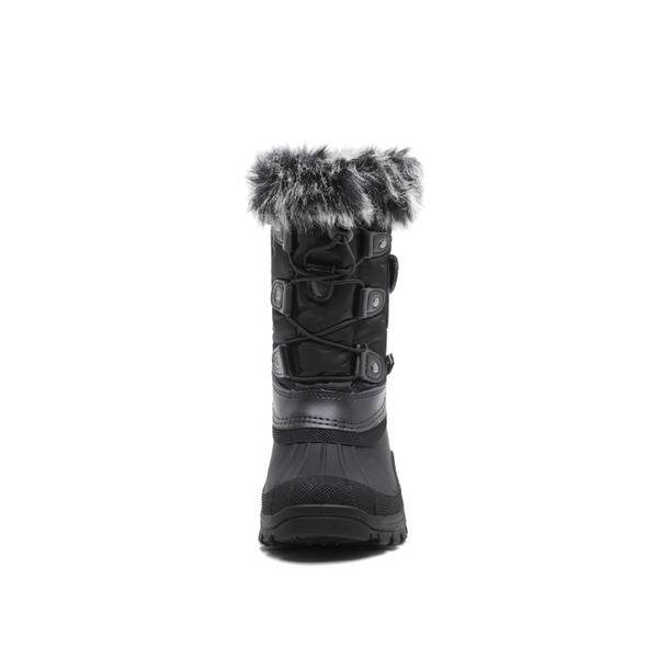 Kids Waterproof Warm Snow Boots - BLACK - 4