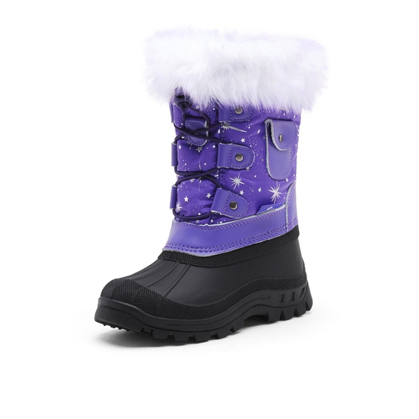 Boys & Girls Waterproof Snow Boots - PURPLE -  0