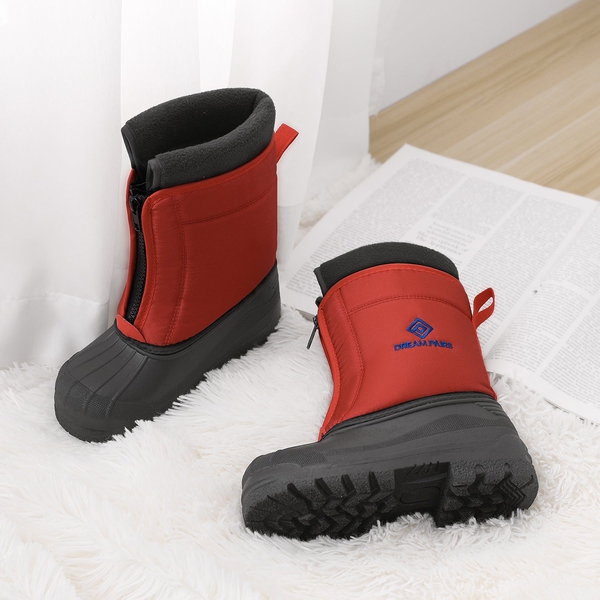 Kids Waterproof Snow Boots for boys and girls - RED - 1