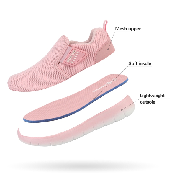 [EZ-Ons MightyMovers] Comfortable Kids Running Shoes - PINK - 4