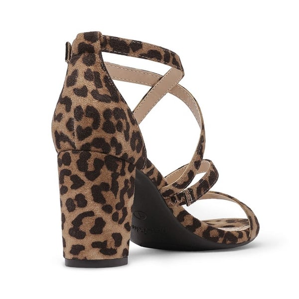 Dressy Chunky Strappy Sandals - LEOPARD - 2