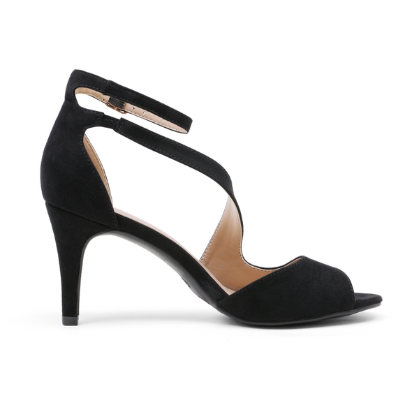 Women's Open Toe Pump Stylish Heel Sandals - BLACK - 1