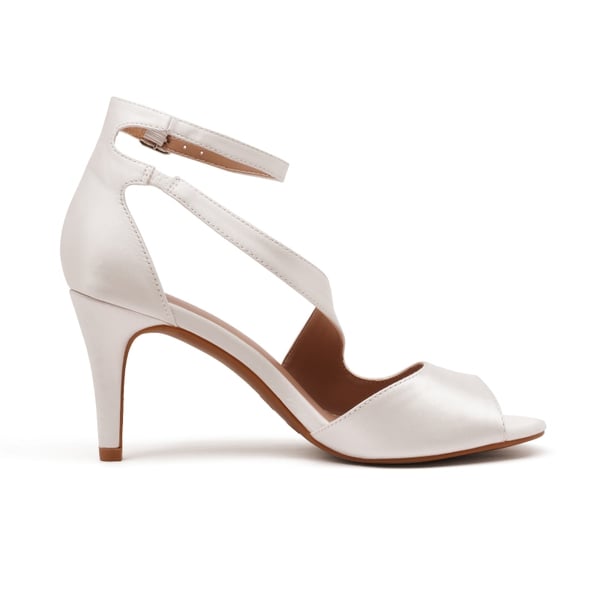 Women's Open Toe Pump Stylish Heel Sandals - WHITE - 1