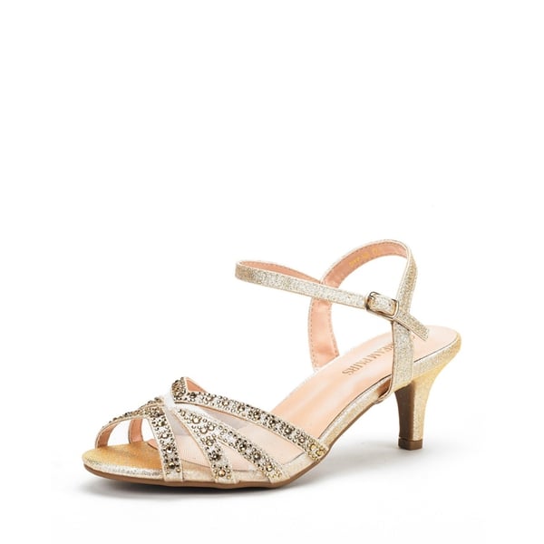 Dream Pairs Ankle Strap Kitten Heel Sandals