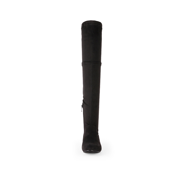 Flat Thigh High Boots - BLACK - 3