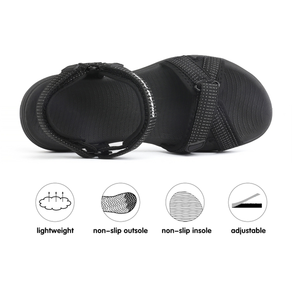 Outdoor Athletic Hiking Sandals - BLACK - 2