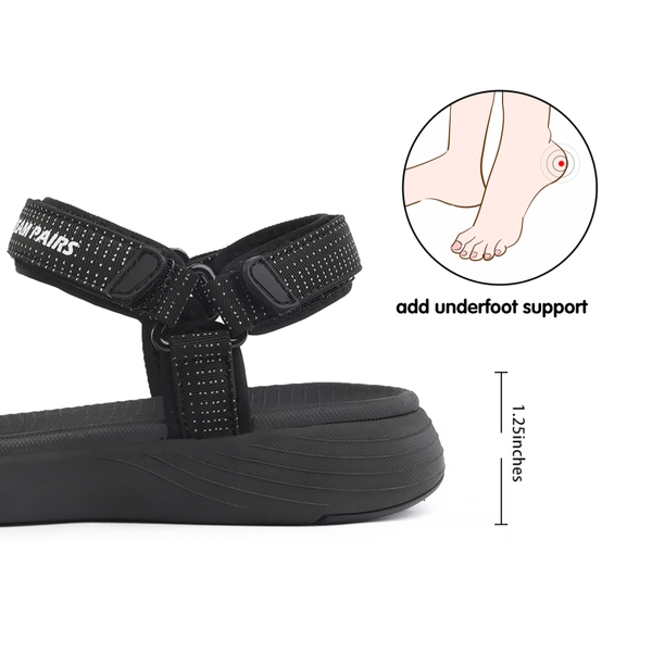 Outdoor Athletic Hiking Sandals - BLACK - 4