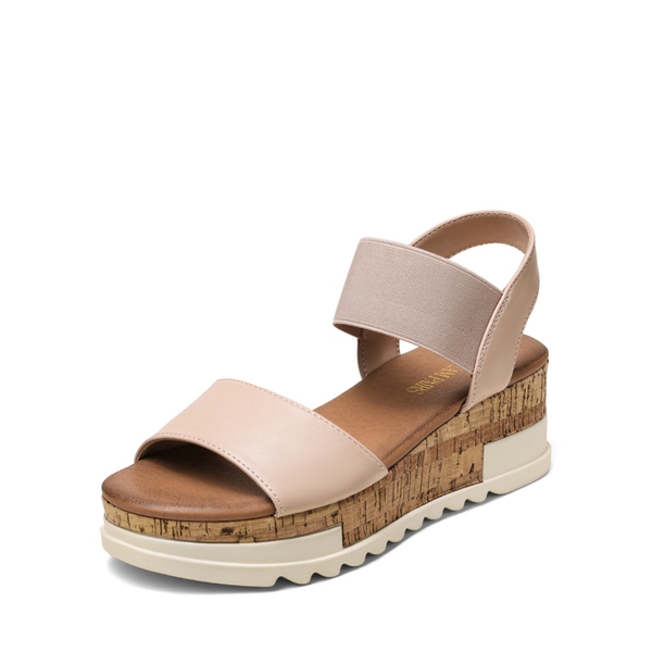 Ankle Strap Platform Sandals - NUDE -  0