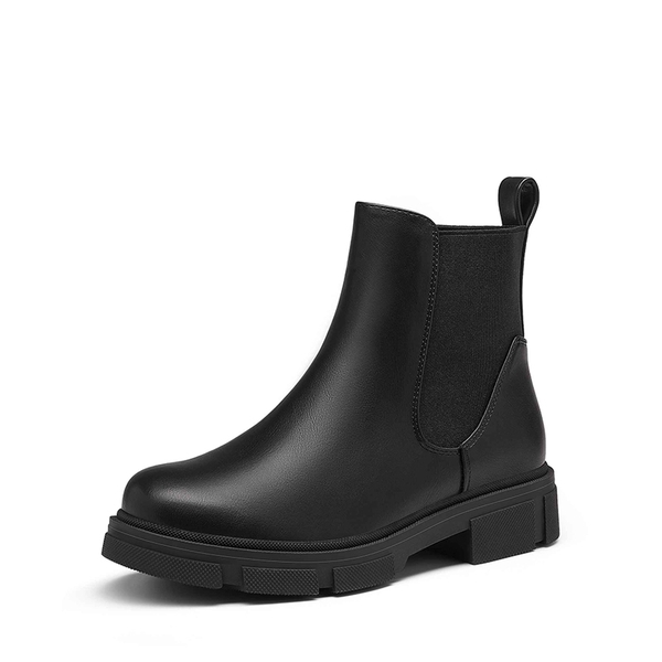 Low Heel Chelsea Boots - BLACK -  0