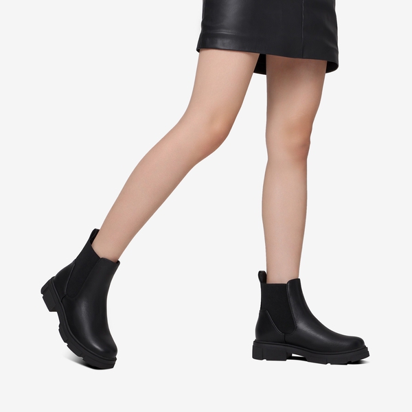 Low Heel Chelsea Boots - BLACK - 1