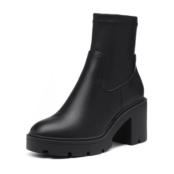 Women's Chunky Lug Sole Ankle Booties