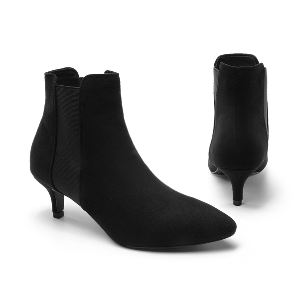 Stiletto Heeled Chelsea Boots - BLACK - 3