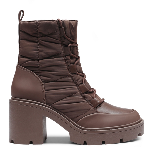 Chelsea Lace Up Platform Booties - BROWN - 2