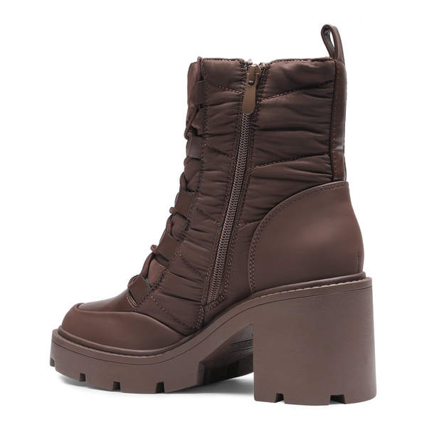 Chelsea Lace Up Platform Booties - BROWN - 3