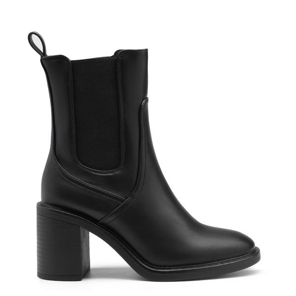Diva Chunky Chelsea Booties - BLACK - 1