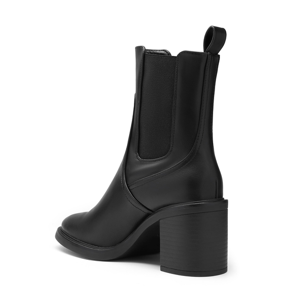 Diva Chunky Chelsea Booties - BLACK - 2