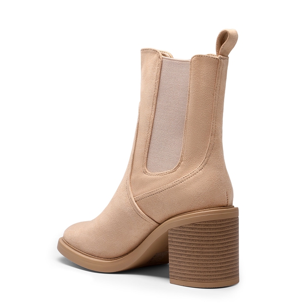 Diva Chunky Chelsea Booties - NUDE - 2