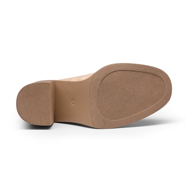 Diva Chunky Chelsea Booties - NUDE - 4
