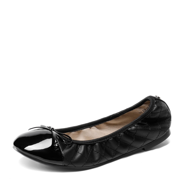 Bow Ballet Flat Shoes  - BLACK -  0